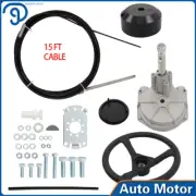 15' SS13715 Marine Engine Turbine Rotary Steering System Boat Cable W 13.5 Wheel