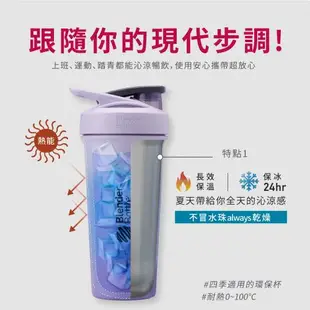 【Blender Bottle】Strada Sleek系列按壓式不鏽鋼水壺25oz/740ml