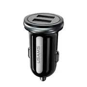 2.4A Dual USB Ports Fast Car Charger With LED Light For iPhone X 8Plus Oneplus 6 5t Xiaomi Mi8 BLACK COLOR