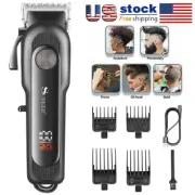 Surker Electric T-Blade Zero Gapped Trimmer Hair Clipper Razor LCD Display KS074