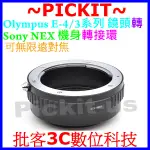 OLYMPUS E4/3 E43 E 4/3老鏡頭轉SONY NEX E卡口機身轉接環E4/3-NEX E43-E卡口