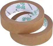 HAWILLOSCH 2 Rolls Writable Kraft Paper Packing Tape Self Adhesive Sealing Tape for DIY Projects Shipping and Organizing for Labeling and Packing Needs