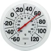 Indoor Outdoor Big and Bold Dial Thermometer, Wireless Thermometer w