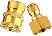 Millie Pressure Washer Adapter 3/8" M22 Quick Connector Kit, for Attach a Hose to The Water Pumps, Hose Reels, Max Pressure 5000 PSI Rating