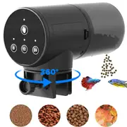 Automatic Fish Feeder for Aquarium, 200ml Large Capacity Auto Fish Food Dispenser, Battery Powered Timer Moisture-Proof Feeder for Small Tank