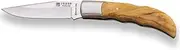 Artisan Joker Pocket Knife Pointer NO08, with Olive Wood Handle, Stainless Steel Ferrule, MOVA Blade 9.5 cm, Fishing Tool, Hiking, Camping and Hiking