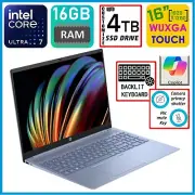 HP PAVILION 16" Touch Intel Core ULTRA 7 Custom Upto 4TB SSD 16GB RAM BacklitKey