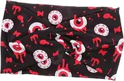 [BIUDECO] Headband Halloween Hair Scarf Halloween Hairband Halloween Bandanas for Women Halloween Hair Bands Knotted Hair Band Eyeball Print Hairband Halloween Head Scarf Fabric Black