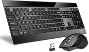 RAPOO Wireless Keyboard and Laser Mouse Combo,Multi Device (Bluetooth 4.0+3.0+2.4G) Keyboard and Mouse Set,Ultra-Slim Computer Keyboard Compact Design for Windows/Android/Mac OS