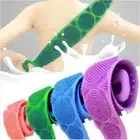 Silicone Body Scrubber Back Massage Exfoliating Sponge Bathroom Bath Brush Scrub