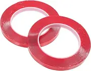 2 Rolls Double-Sided Tape Mounting Tape Heavy Duty Double Sided Tape Clear Double Sided Tape Plastic Adhesive Hanging Press on Nail Tape for Press