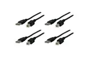 4PK PRO.2 USB 2.0 Type A Male to B Plug 2m Cable Lead Cord for Computer Printer