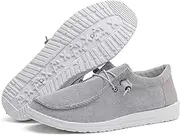 BETYSWEAR Men's Casual Slip-On Loafers - Lightweight Breathable Canvas Boat Shoes for Men