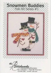 Stitchworks Snowmen Buddies Folk Art Counted Cross Stitch Pattern New