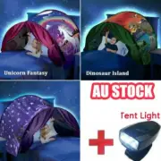 Dream Tents Kid House Unicorn Foldable Tent Pop up Indoor Bed With Light Gift VZ