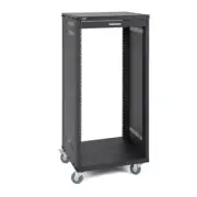 Samson Audio 21 Unit Universal Equipment Enclosed Panel Steel Rack Stand Asstd