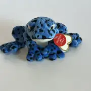 Aurora Frog Plush Croaking Sound Rain Forest Spotted Blue Stuffed Toy 6" Vtg NWT
