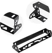 Adjustable Racing Number Holder Polished License Plate Frame Racing Style License Holder Great Decoration for Car Enthusiasts (Black)