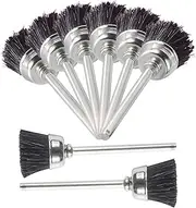 HAPINARY Nail Drill Bits Cleaning Brush Set 8 Pieces for Nail Art Tools Deep Cleaning Portable Practical Black Cleaning Brush