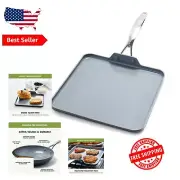 Elegant 11" Induction Griddle Pan - Dishwasher Safe, Oven Safe High-Performance