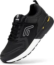 [FitVille] Mens Extra Wide Fit Trainers Comfortable Walking Shoes Breathable Running Sneakers for Plantar Fasciitis Flat Feet - Rebound Core V7