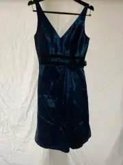 B2 Jasmine Formal Sleeveless Dress Taffeta Night Blue Size 12 B4048