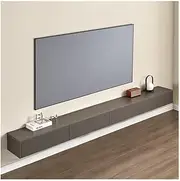 Media Console Floating TV Unit, Wall Mounted TV Cabinet, Floating TV Stand with Storage Drawer and Flip Door, Modern Entertainment Media Console Center Under TV Entertainment Center(180x30x20cm)