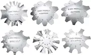 minkissy French Manicure Model Steel Plate Nail Stencil Art Tool Stainless Steel Nail Art Stencils for