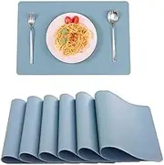 6 Pcs Leather Washable Placemats,Leather Table Mats,Rectangle Table Place Mats,Outdoor Placemats,Table Decoration,for Home,Dining,Patio Table