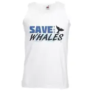 Mens Save The Ocean Aquatic Wildlife Conservation Unisex White Vest