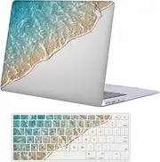 Laptop Case Compatible With MacBook Pro 16 Inch 2023 2022 2021 Release A2991 A2780 A2485, Retina Display & Touch ID, Plastic Hard Shell Cover & Keyboard Skin, Sea Water