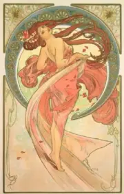 Dance By Alphonse Mucha Painting Vintage Art Paint By Numbers Kit DIY Decor