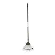 60" Garden Steel Lawn and Leaf Rake with 22 Tines, Lawn Rake and Yard Rake