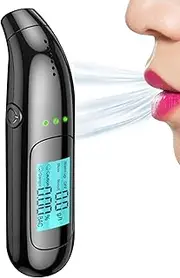 Portable Alcohol Tester, Bar Alcohol Testing Device, LCD Display Quick Detection Alcohol Tester, Digital Alcohol Testing Tool, Safe Driving 20 Seconds Bac Testing Women Men Alcohol for Dating, Bar
