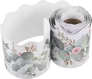 GREENADSCAPE Eucalyptus Bulletin Border Stickers 1 Roll Classroom Decor Office Wall Smooth Surface Trim