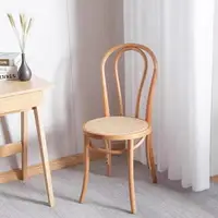 在飛比找樂天市場購物網優惠-牛角椅 餐桌椅 椅子 桌椅 牛角靠背美式法式實木復古藤編餐椅