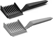 Professional Barber Fade Combs, 2Pcs Heat Resistant Flat Top Clipper Combs,Barber Fade Combs Blend Fade Comb,Heat Resistant Clipper Comb Curved Positioning Blending Flat Top Comb, Mixcolor