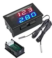 Industrial Temperature Meter,Double LCD Display Aquarium Temperature Monitor | Terrarium Water Temperature Meter with 2 Waterproof Probes for Indoor Outdoor