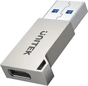 Unitek USB-A to USB-C 3.1 Gen1 Adapter A1034NI, USB A to USB-C Metal Adapter for Charging and Data Transfer in Laptops, Smartphones and Tablets