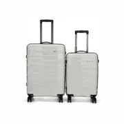 Swiss Luggage Suitcase Lightweight rolling HardCase 2PCS 20"&24" Set White