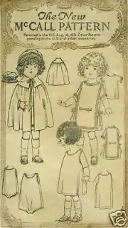 18" Antique Doll Clothing Pattern #3491