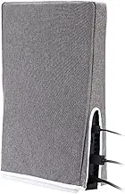 Game Console Dust Cover with Oxford Cloth, Vertical Dust Cover Protector for PS5 (Grey)