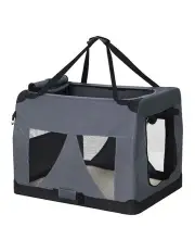 [i.Pet] Medium Portable Pet Carrier in Grey