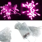 Pink 4M 40LED Battery Operated String Fairy Lights 5 Colours Party Wedding Christmas