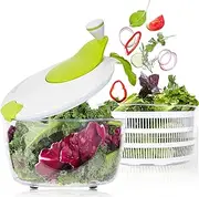 Santozz Salad Spinners with Large 4.2 Qt Capacity, Family Size, Non-Slip Design Vegetable Fruit Washer