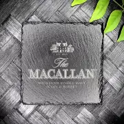 Macallan Whisky Slate Coaster Brand New Handcrafted Laser Engraved Square