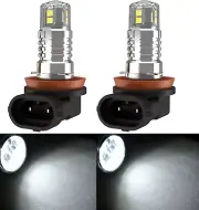 LED 20W H8 White 6000K Two Bulbs DRL Daytime Cornering Light Angel Eye Upgrade
