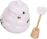 OHPHCALL Sturdy Ceramic Spice Jar Honey Dispenser Honey Bottle Condiment Canister