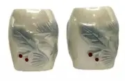 Pfaltzgraff Winter Frost 8 Sets Of Mini Salt & Pepper Shakers Mistletoe 2Box NEW