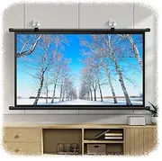 SKSPGPKTACA Home Theater HD Projection Screen 30/40/50/60/72 Inch Manual Pull-Down Projector Screen Wall Mount Movie Screen Portable for Home Office Indoor Outdoor(50Inch 4:3)